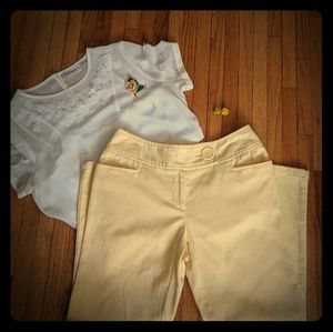 INC Canary Yellow Capri Pants